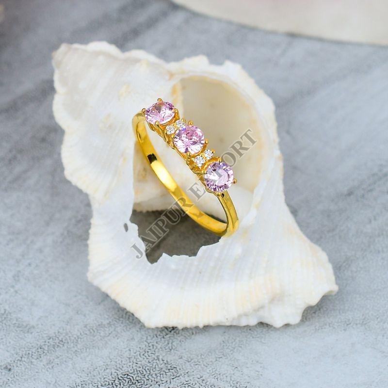 Sterling Silver Morganite Gemstone Ring