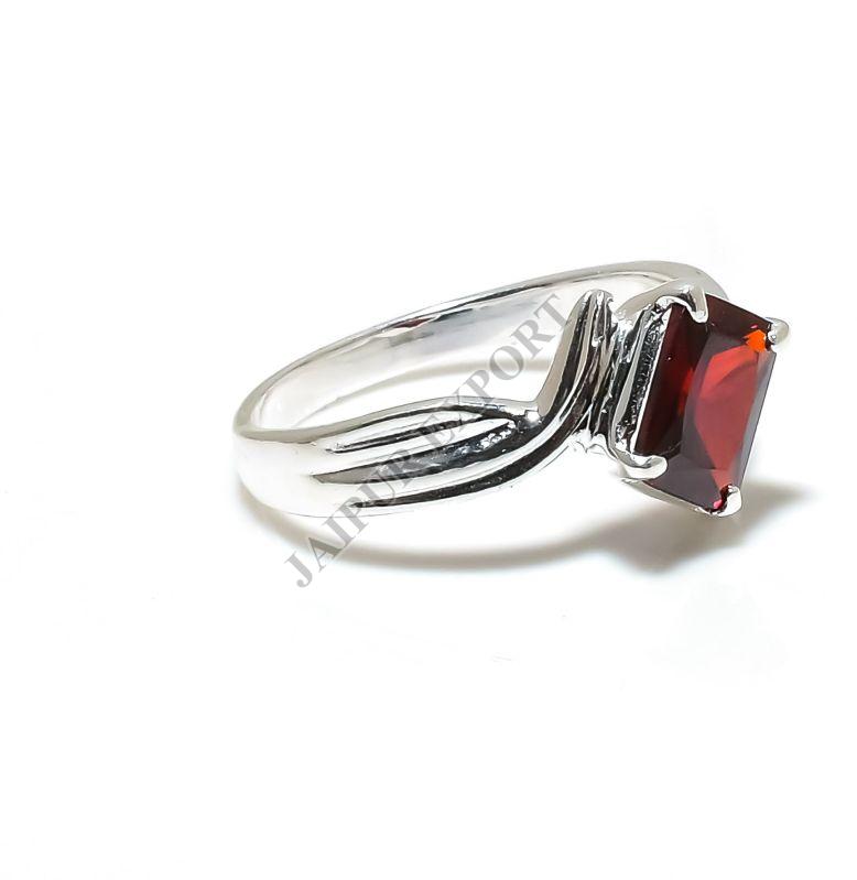 Lab Created Sterling Silver Garnet Gemstone Ring