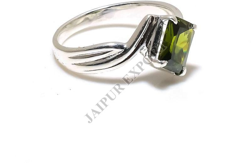 Lab Created Sterling Silver Peridot Gemstone Ring