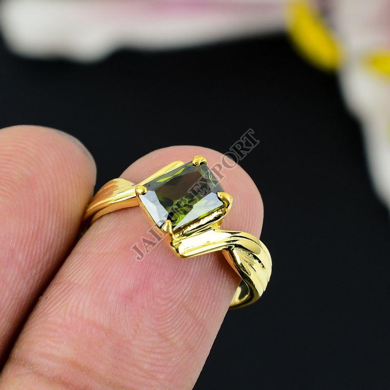 Lab Created Sterling Silver Peridot Gemstone Ring