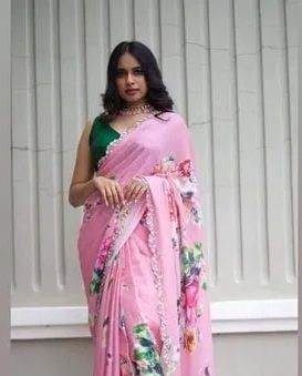 Cotton Floral Printed Saree, Technics : Machine Made