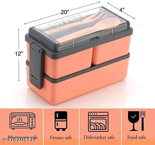 Steel Polished Multi Compartment Lunch Box for Food Packing
