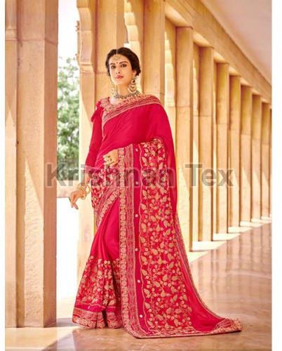 Ladies Chiffon Silk Embroidered Sarees, Speciality : Easy Wash, Dry Cleaning, Anti-Wrinkle