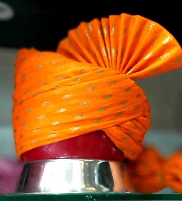 PC Cotton Printed Fancy Orange Turban, Gender : Male