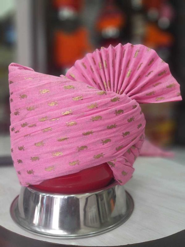 Printed PC Cotton Stylish Pink Turban, Gender : Male