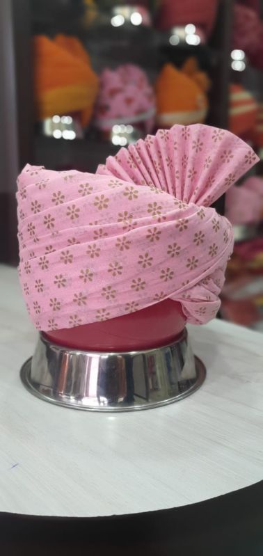 PC Cotton Stylish Printed Pink Turban, Gender : Male