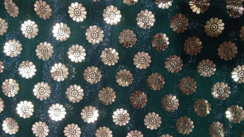 Floral Foil Printed Fabric for Apparel Clothing