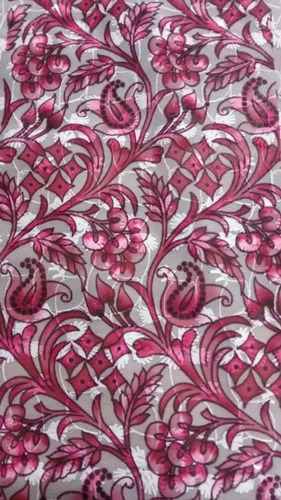 Maroon Printed Chiffon Fabric for Apparel/Clothing