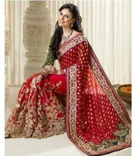 Printed Unstitched Ladies Designer Embroidery Saree, Speciality : Dry Cleaning