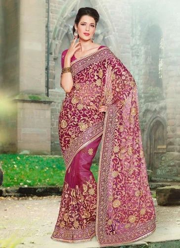 Ladies Party Wear Embroidery Saree