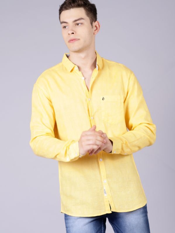 Plain Collar Neck Cotton mens full sleeve shirt, Packaging Type : Poly ...