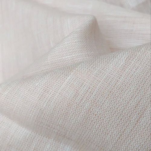 Plain Pure Linen Fabric, Width : 44 Inch