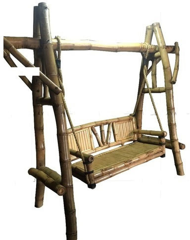 Polished 2 Seater Bamboo Swing for Hotel, Home Etc