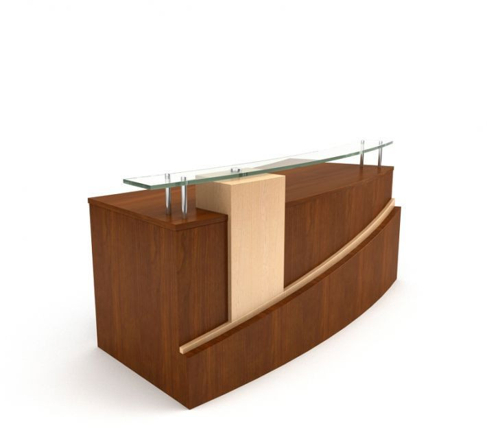 Polished Wooden Reception Desk for Office