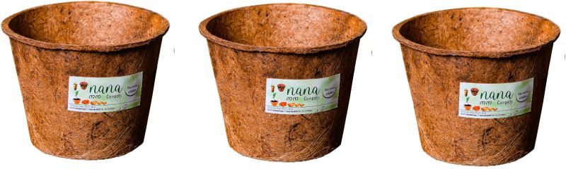 Nana 8 Inch Coir Pot(Pack Of 3)