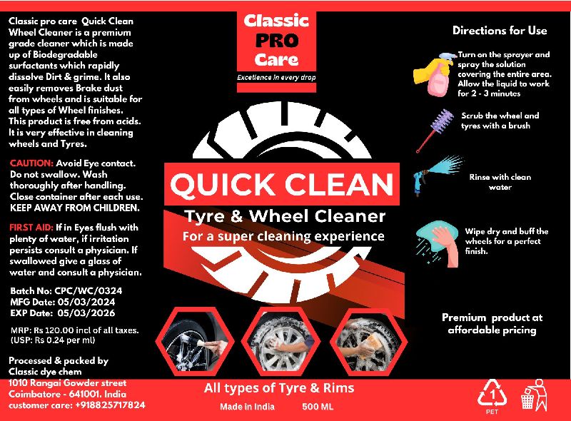 Classic pro care Wheel & Tyre cleaner