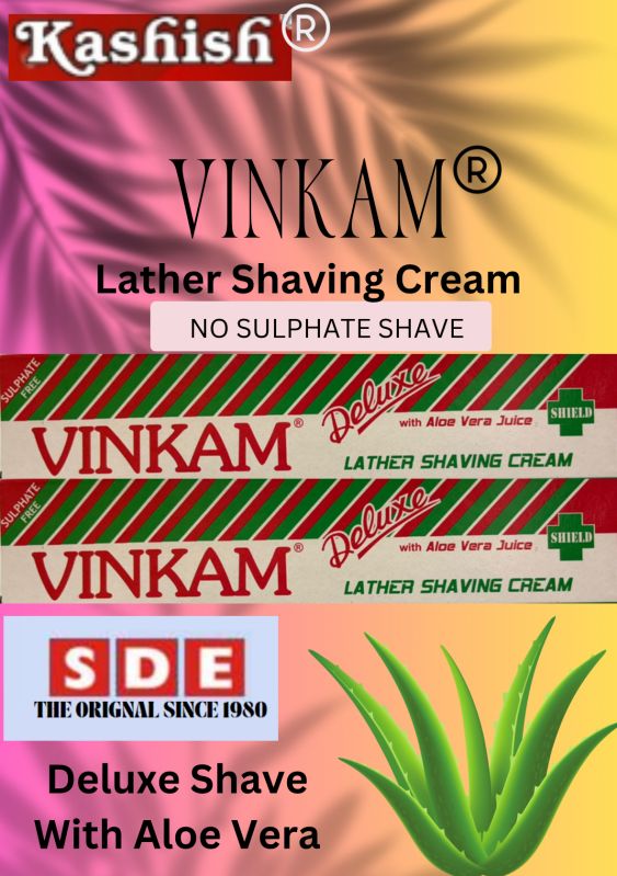 Vinkam Aloe Vera Shaving Cream, Packaging Type : Plastic Tube
