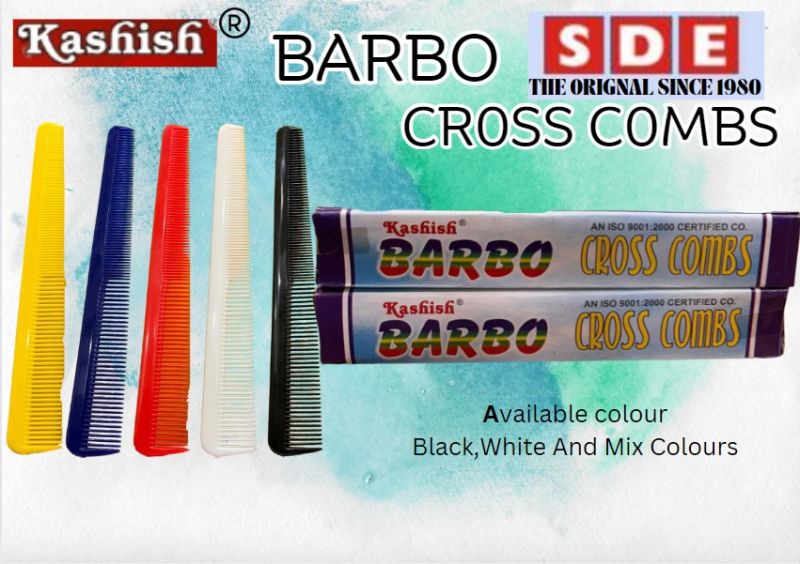 Kashish Plain Plastic Barbo Cross Hair Comb, Technics : Machine Made