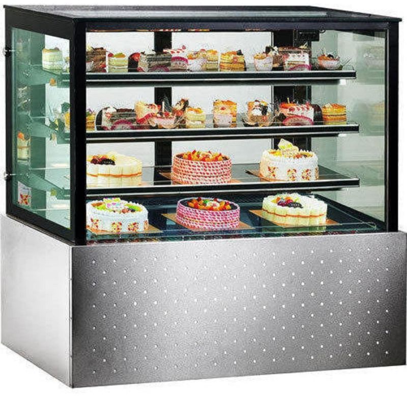 Stainless Steel Bakery Display Counter, Counter Shape : Rectangular