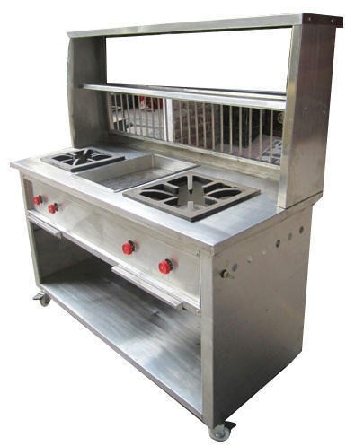 Aluminum Chole Bhature Counter for Canteen, Shop