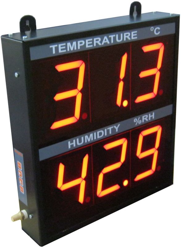 Plastic Temperature And Humidity Indicator, Color : Black