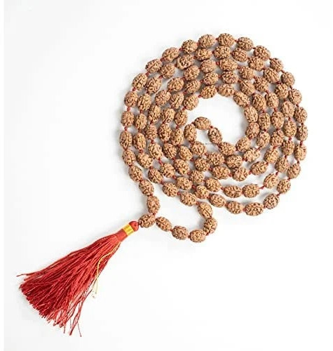 3 Mukhi Brown Rudraksha Mala for Religious