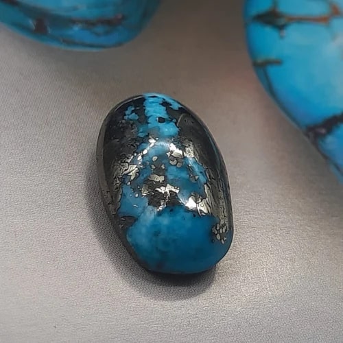 Polished Feroza Turquoise Gemstone for Jewellery