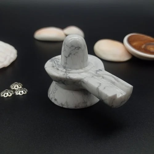 Howlite Shivling for Temple