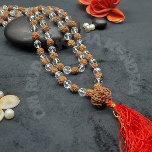 Sphatik Rudraksha Mala for Religious