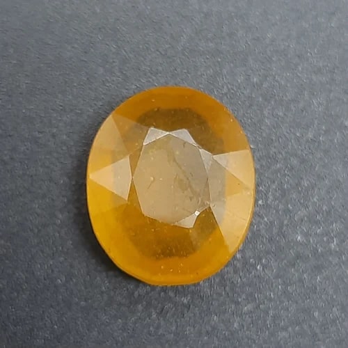 Polished Yellow Sapphire Gemstone, Bead Shape : Oval