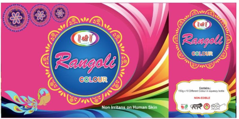 Rangoli Colour - 10 Pieces Box for Floor Decoration