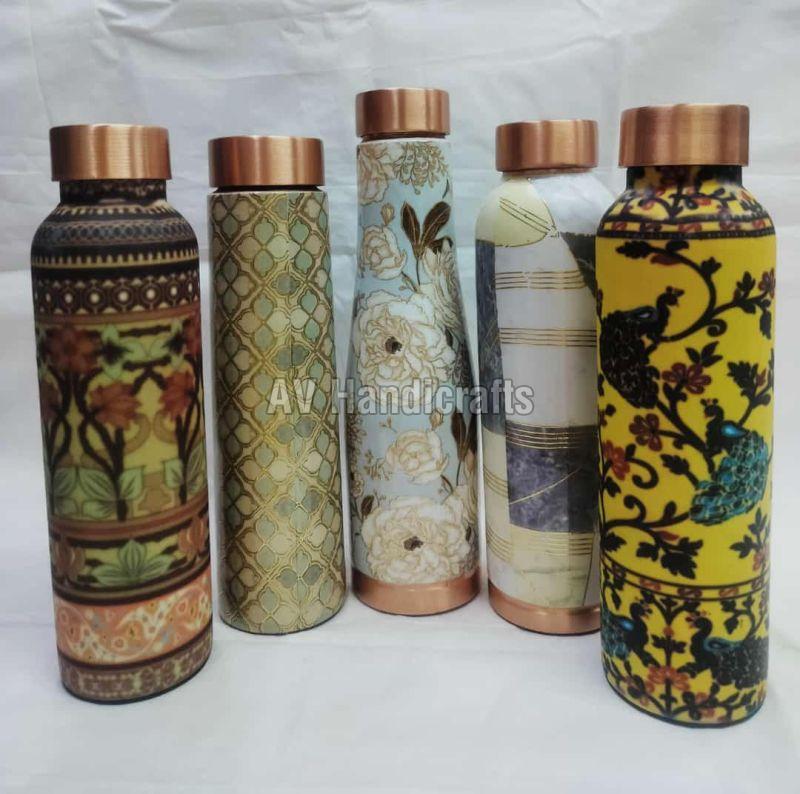 Meena Printed Copper Bottle