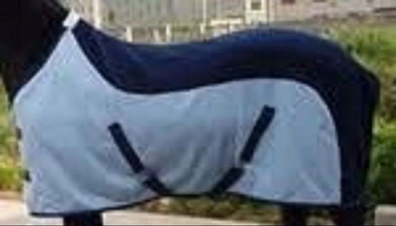 KLC Global Plain Fleece Horse Rug, Color : Blue