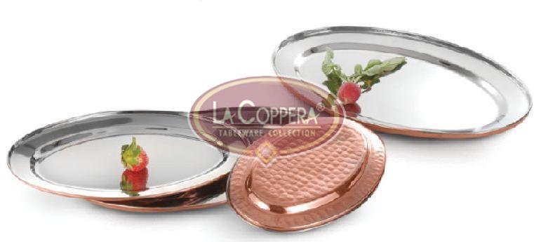  Copper Oval Platter, for Home, Restaurants, Feature : Non Breakable, Rust PRoof