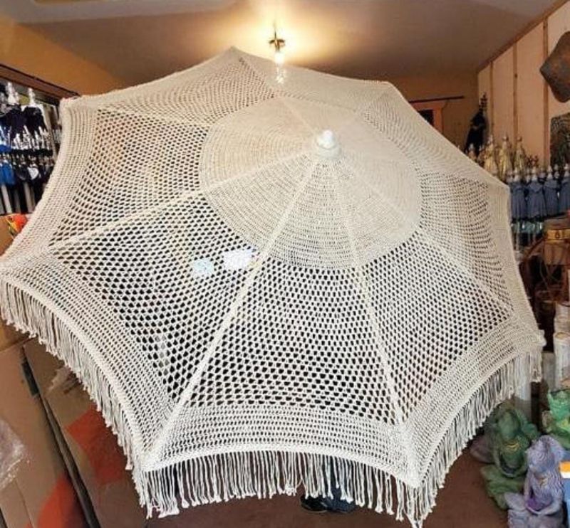 Home Decor Cotton Boho Macrame Umbrella, Size (inches) : Customizable