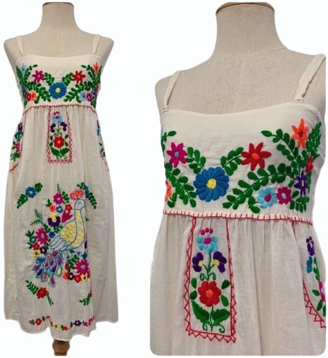 Cotton Embroidered Gown, Length : 45 Inch
