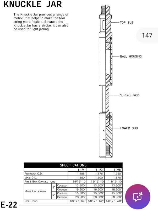 Wireline Knuckle Jar for Equipment Use