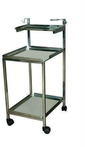 Mannual Stainless Steel ECG Machine Trolley for Hospital