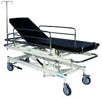 Manual Mild Steel Hydraulic Casualty Trolley for Hospitals