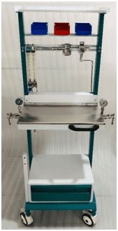 Electric Mild Steel Medical Anesthesia Trolley For Icu Use