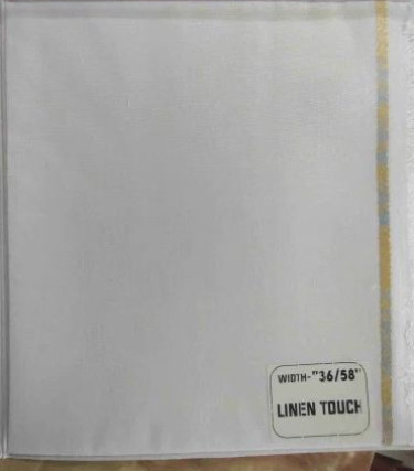 Plain Linen Touch Shirting Fabric, Color : White