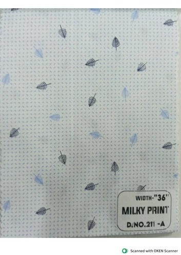 Milky Print Cotton Fabric, Packaging Type : Than