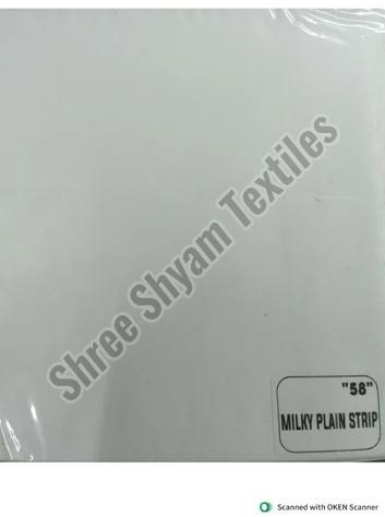 Milky Plain Strip Fabric