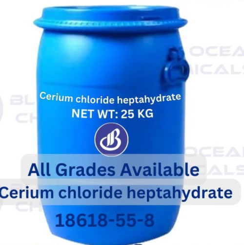 Blue Ocean Chemicals Cerium Chloride Heptahydrate, Weight : 372.6