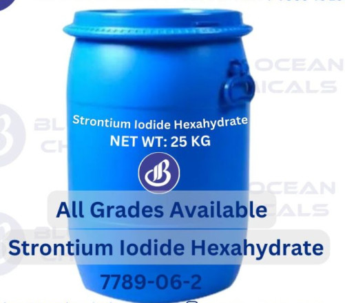 Blue Ocean Chemicals Strontium Iodide Hexahydrate, Packaging Type : HDPE DRM 25kg