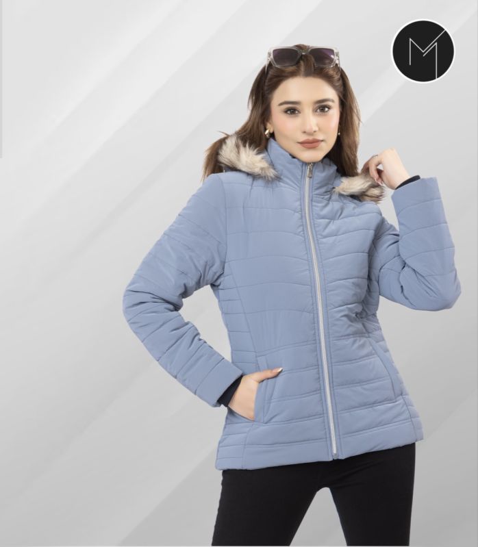 Light Blue Ladies Quilted Jacket