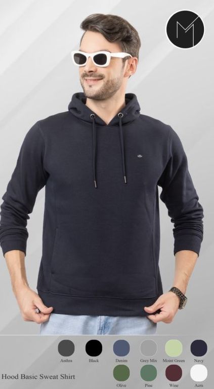 Plain Mens Fleece Hoodies, Technics : Machine Made