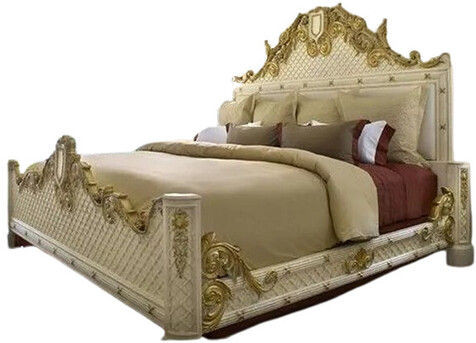 Designer Carved Wooden Double Bed