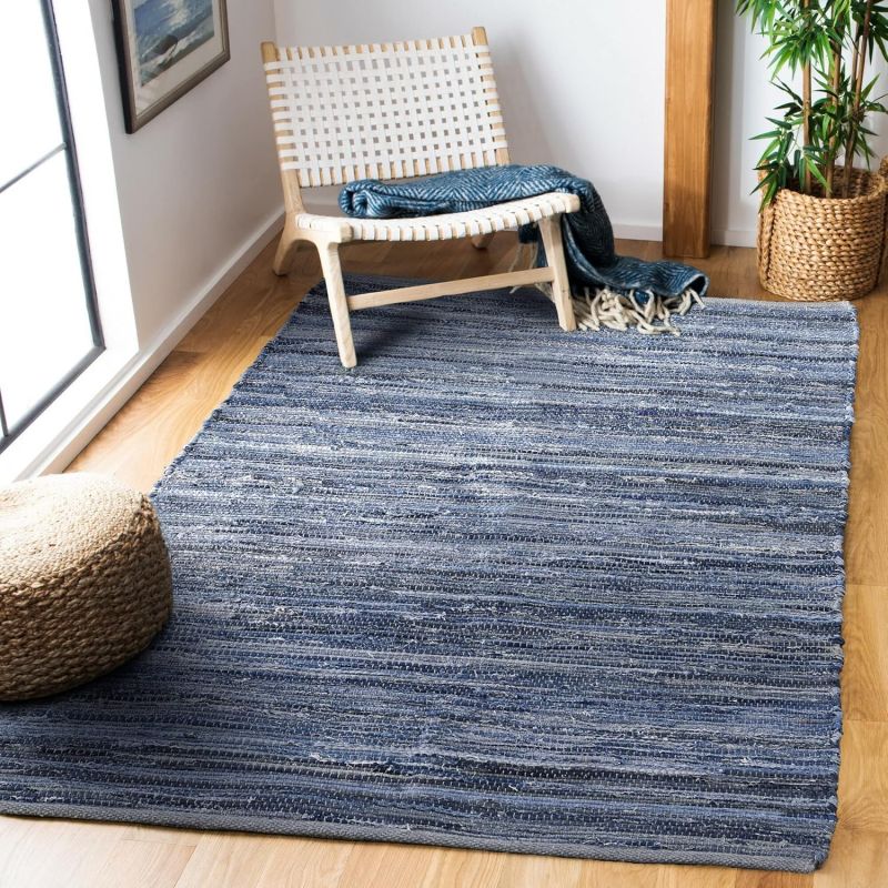 Attractive Pattern Plain Denim Cotton Carpet for Homes