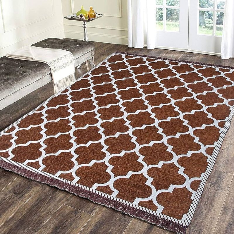 Polished Printed Rayon Chenille Rugs for Home, Hotel